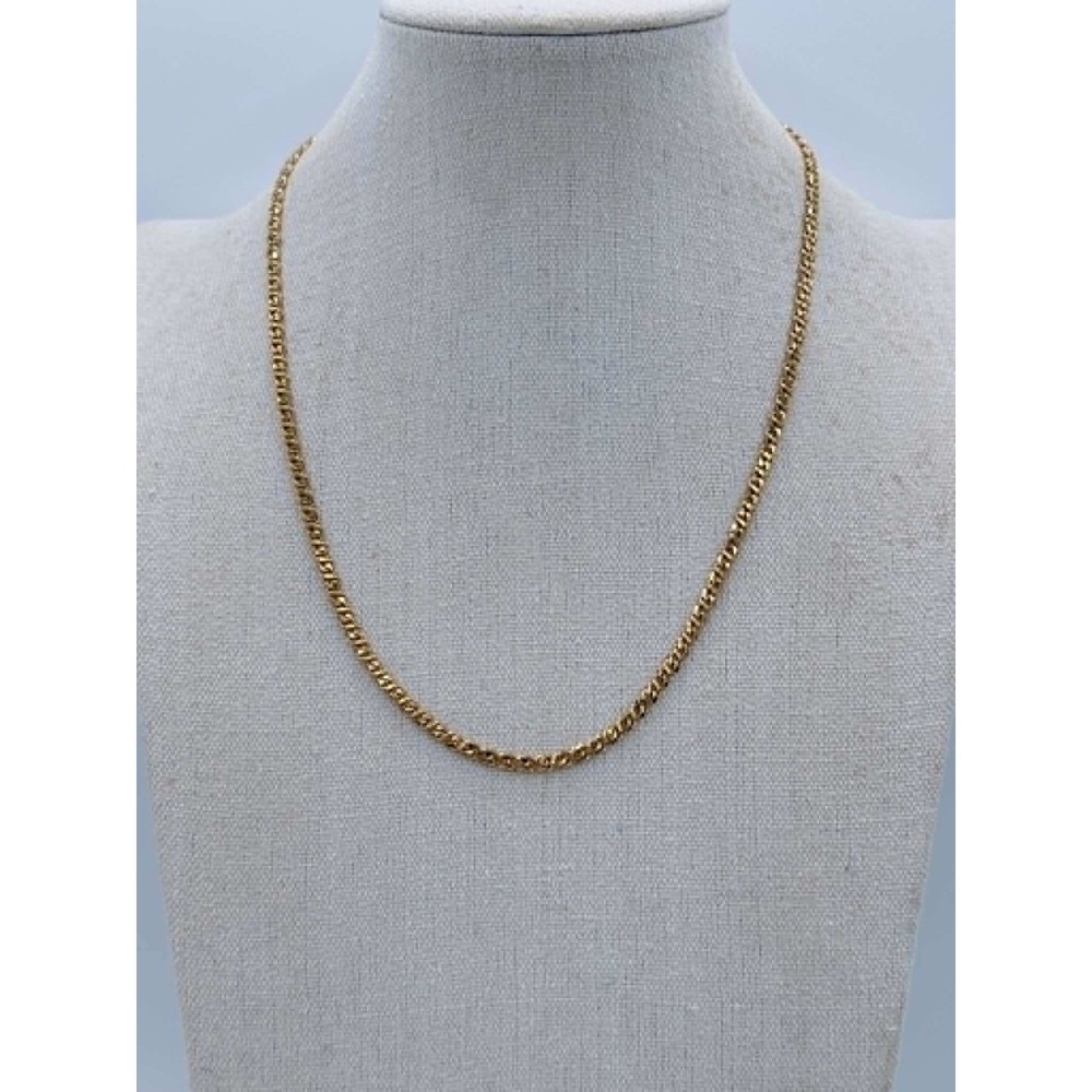 Monet Gold Tone Twisted Curb Link Chain Necklace 22 Inch Vintage Style
